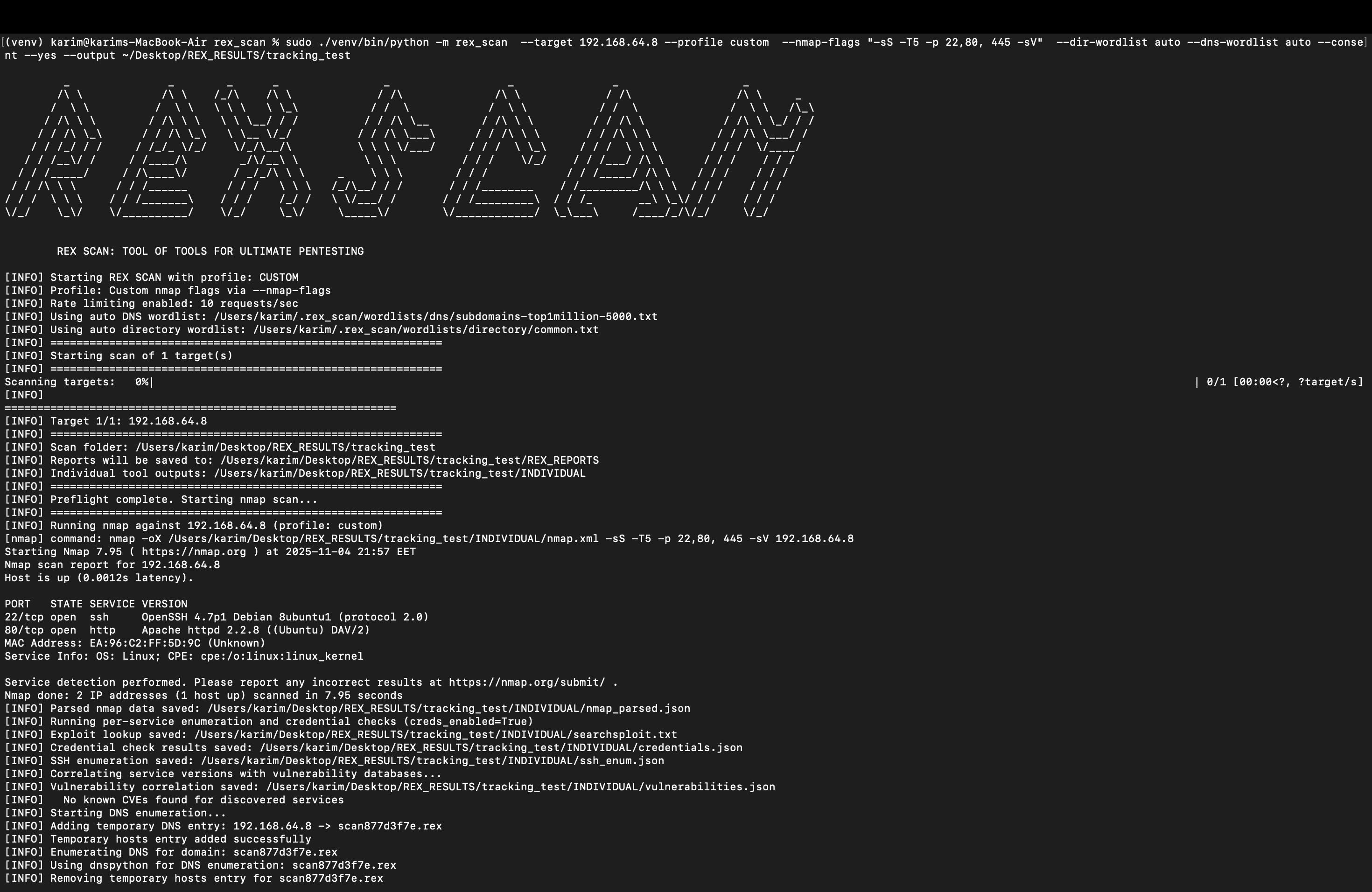 Rex Scan - Penetration Testing Toolkit